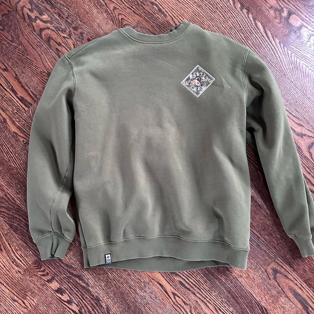 Men’s Salty Crew crewneck sweatshirt, olive green size medium